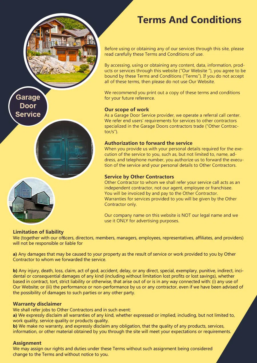 Elite Garage Door Service Blackwood, NJ 856-347-0908 - terms6